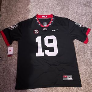 Black UGA Brock Bowers Jersey Mens Large